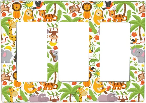 Vista 8 de Cubierta decorativa para interruptor de luz impresa con alarma de incendios, placa de pared decorativa de una sola palanca, placa frontal, 4.50 x