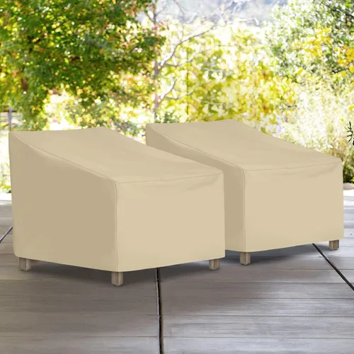 Vista 7 de SunPatio Paquete de 2 fundas para sillas de exterior, resistentes e impermeables, para asientos profundos, protección para todo tipo de clima
