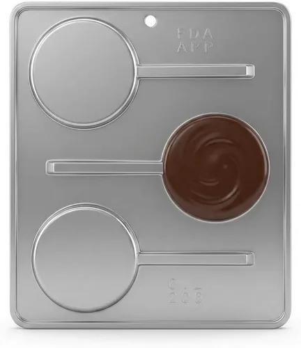 Vista 6 de Molde de caramelo de chocolate con piruleta de 3 pulgadas de diámetro 206