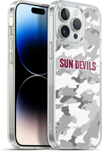 Vista 135 de Head Case Designs Funda de gel ASU Camou con licencia oficial de la Universidad Estatal de Arizona [protección de grado militar] compatible