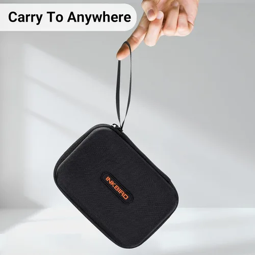 Vista 6 de INKBIRD Funda de transporte de 6.7 x 4.7 x 3 pulgadas para termómetro de parrilla IBT-4XS, IBBQ-4T, IBT-4XC, IBT-4XP - Disco duro protector