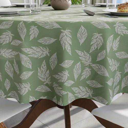 Vista 2 de Encasa XO Mantel de comedor – 57 pulgadas – Redondo (4.7 pies) para 4 plazas Algodón, lavable a máquina, mantel redondo Manteles para bodas