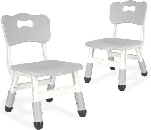 Vista 9 de Silla para niños de altura ajustable, sillas para niños de 2 a 8 años con fundas para pies para el hogar, aula, jardín de infantes y lugares