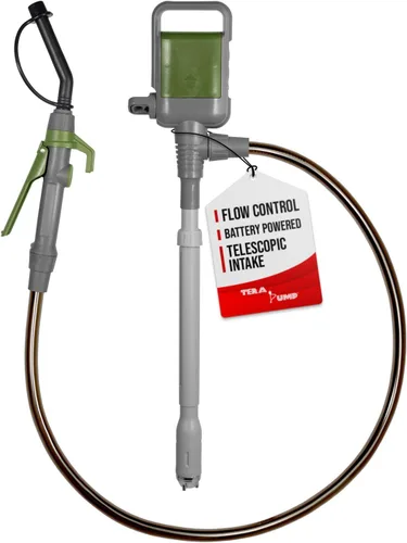 Vista 12 de TERA PUMP TRCDA de 2ª Generación - Bomba de Transferencia de Combustible Portátil con Parada Automática (2.5 Gal/Min) Tubo de Succión Ajustable
