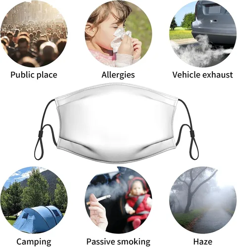 Vista 7 de Máscara facial unisex de moda para parejas, lavable, reutilizable, para exteriores, cubierta facial ajustable