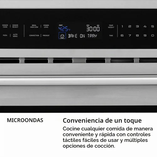 Vista 6 de ZLINE 30" 1.2 pies cúbicos. Microondas empotrado con cajón en acero inoxidable negro