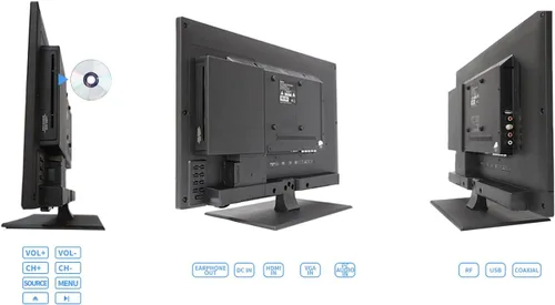 Vista 3 de SYLVOX Televisor de 12 V de 24 pulgadas, 1080P RV TV de 12 voltios DC alimentado por HD (ATSC), sintonizador integrado de HDTV (ATSC), reproductor
