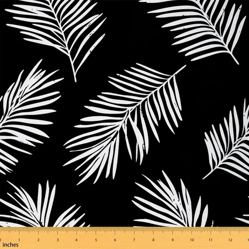 Vista 8 de Tela de surf por el patio, tela de tapicería de surf oceánico, tela decorativa de tabla de surf bohemia, tela de palmera hawaiana para exteriores