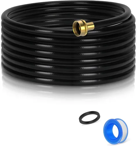 Vista 10 de (7 opciones de longitud) Manguera de drenaje deshumidificador con conector FHT de 3/4 pulgadas, con accesorios de latón resistentes al óxido