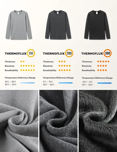 Vista 2 de LAPASA Men's Thermal Underwear Top Crewneck Long Sleeve Shirt Base Layer Lightweight Midweight Heavyweight Winter M09M26M55