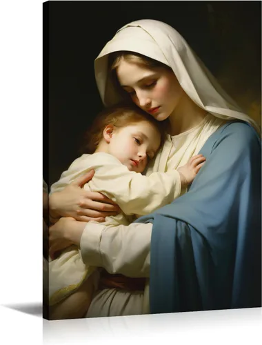 Vista 12 de Arte de pared de Jesús y cardenal, decoración de Cristo, cuadro enmarcado de Dios, pintura cristiana, inspiración religiosa, impresiones en lienzo