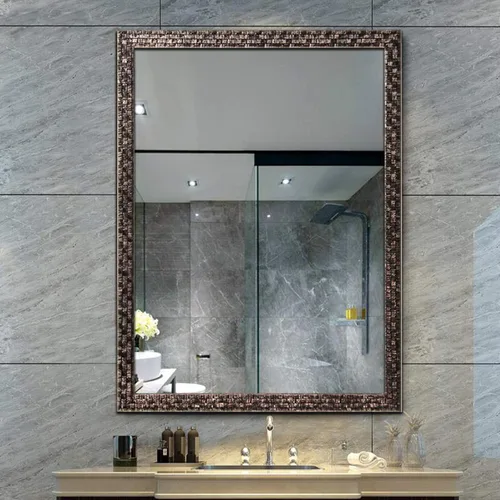 Vista 3 de Espejo de pared de baño, espejos de baño para pared, rectangular, moderno, espejo de pared para baño, colgante vertical u horizontal, para sala