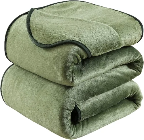 Vista 15 de Manta Snuggle Sac extra mullida, manta de forro polar para viajes, manta para sofá, cama, sofá, manta cálida y suave con patrón a rayas, 50 x 60