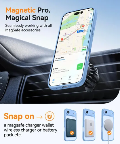 Vista 80 de CANSHN Funda magnética compatible con iPhone Air (6.5 pulgadas), mejorada [protección completa de la cámara] [compatible con Magsafe]
