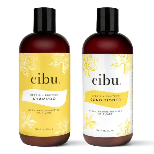 Vista 8 de CIBU Paquete de champú y acondicionador Balance 90003 Fórmula rica en nutrientes hidrata, fortalece y repara el cabello seco Sin sulfatos Deja