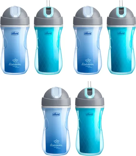 Vista 18 de Chicco Vaso con Pajita Abatible de 9 onzas Vaso Entrenador Aislado para Niños Pequeños con Pajita de Silicona Suave Sin Derrames Fácil
