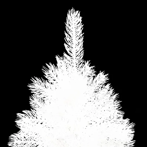 Vista 4 de Gecheer Christmas Tree, Pre-lit 7.9 ft White PE Steel Plastic Cone-shaped, for Indoor Outdoor Living Room