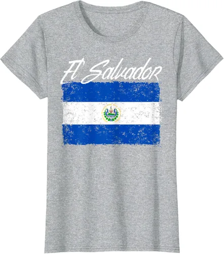 Vista 31 de Camiseta Salvadoreña Bandera El Salvador