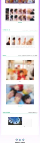 Vista 3 de TXT Dream Chapter Eternity 2nd Mini Album Port Version Purple Color CD+108p PhotoBook+2p Card+1p Sticker+1p Illust+Tracking Sellado