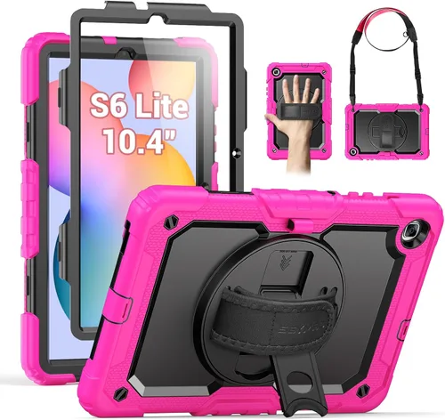 Vista 20 de SEYMAC - Funda protectora resistente a prueba de golpes para Samsung Galaxy Tab S6 Lite de 10.4 pulgadas 2024/2022/2020 (SM-P620/P610/P615), Negro