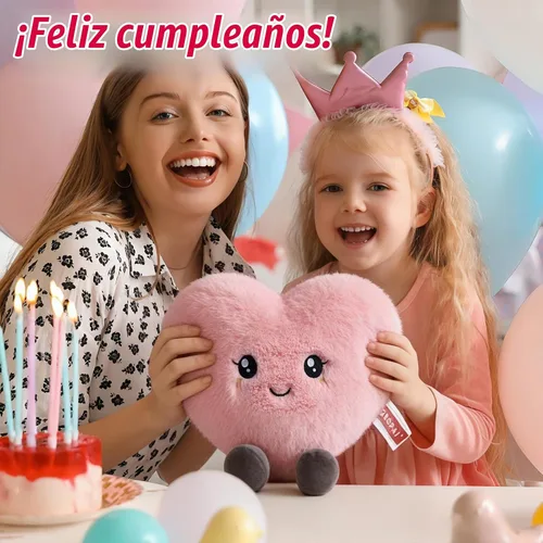 Vista 8 de Almohada de corazón rosa de 11.8 pulgadas, almohada de amor, bonita felpa, almohadas de corazón para vivir, animales de peluche aptos