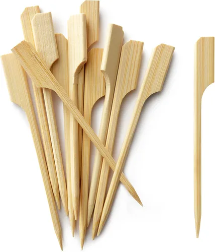 Vista 9 de BLUE TOP 100 piezas de lindos animales de alimentos para fiestas, mini tenedores de bambú de 3.5 pulgadas, palillos de comida de bambú
