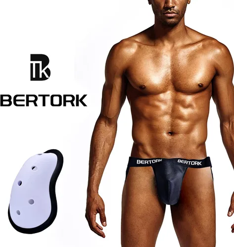 Vista 5 de Bertork Jock Straps - Soporte deportivo masculino para hombres con correas de béisbol, copa de fútbol, copa deportiva para hombres