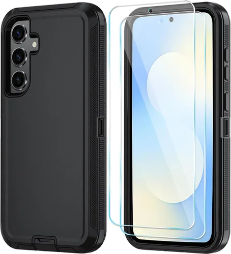 Vista 20 de ONOLA Funda para teléfono Samsung Galaxy S24 FE con protector de pantalla HD, funda para teléfono de servicio pesado resistente a golpes y caídas