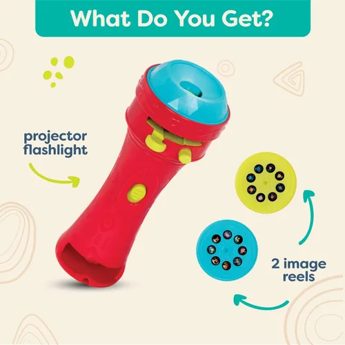 Vista 10 de B. toys Light Me to The Moon - Linterna con 2 carretes de imagen