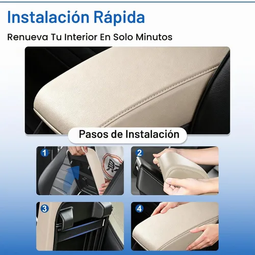Vista 7 de AOMSAZTO Fundas para reposabrazos de consola central marfil para Corolla Toyota 2014-2019