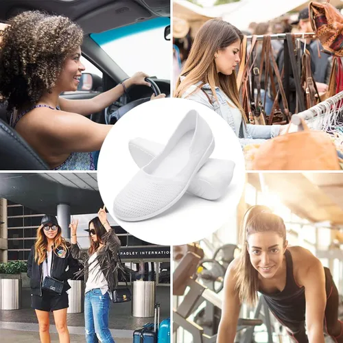 Vista 4 de hash bubbie - Zapatos bajos sin cordones y cómodos para mujer, zapatos de vestir, zapatos de tenis, zapatos de trabajo, enfermeras, zapatos