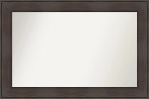 Vista 103 de Amanti Art Espejo personalizado, espejo de baño de veta de madera rústica William, espejo de pared o espejo de tocador de baño sobre el fregadero