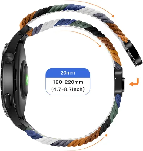 Vista 7 de Correa de reloj de 0.787 in compatible con Samsung Galaxy Watch 6/5/4 1.575 in 1.732 in/Watch 5 Pro 1.772 in/Watch 6/4 Classic Band 1.693 in 1.850