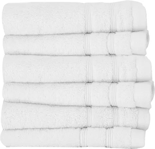 Vista 26 de Towels Beyond - Juego de toallas de lujo de 4 piezas, fabricadas con 100% algodón turco, altamente absorbentes y cómodas, incluye 2 toallas de baño