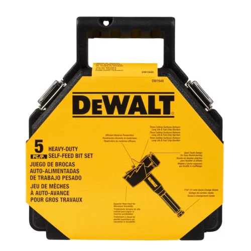 Vista 3 de DEWALT Broca, autoalimentación, kit de 5 piezas (DW1648)
