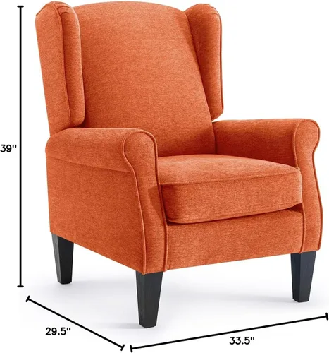 Vista 2 de Silla de Acento Moderna, Sillón de Tela de Chenilla con Esponja de Alta Resistencia y Patas Resistentes, Cómoda Silla Individual de Sofá