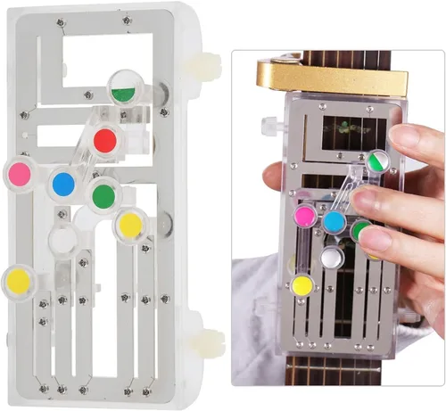 Vista 4 de HERCHR Sistema de aprendizaje de guitarra, herramienta de práctica de guitarra clásica, herramientas de aprendizaje de acordes para principiantes
