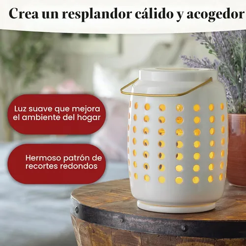 Vista 4 de Candle Warmers Calentador de iluminación de toldo Chelsea Lantern: úsalo con cualquier cera derretida