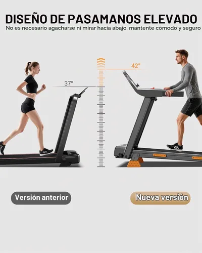 Vista 3 de LONTEK 18% Incline Treadmills for Home with Handle Bar
