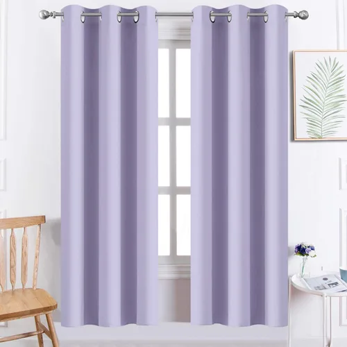 Vista 142 de Yakamok Cortinas opacas para dormitorio, aislamiento térmico, cortinas de oscurecimiento de habitación para sala de estar, juego de 2 paneles