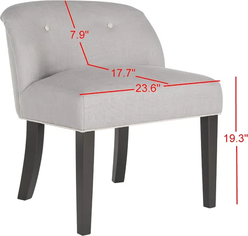 Vista 3 de Safavieh Mercer Collection Bell Berry and White Vanity Chair
