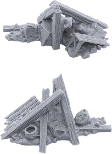 Vista 7 de EnderToys Urban Rubble - DND Terrain - Escenario de 1.260 in para miniaturas de mesa