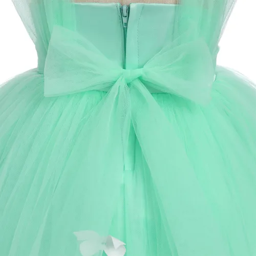 Vista 5 de Vestido de cumpleaños de mariposa para niñas pequeñas, vestido de tul alto y bajo de tul para bautizo, fiesta de boda, vestidos de tul para sesión