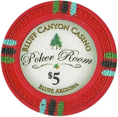 Vista 10 de Claysmith Gaming Bluff Canyon Poker Chip - Compuesto de arcilla pesada de 0.48 oz, paquete de 50