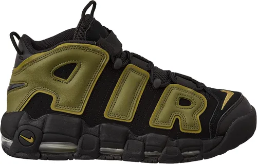 Vista 6 de Nike Air More Uptempo tenis de piel blancasnegras para hombre