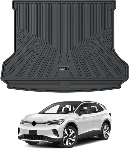 Vista 21 de LASFIT - Tapete de carga 3D para maletero de Volkswagen VW2018-2024 (ajuste 5 asientos), protección para todo tipo de clima, tapete de TPE de alta