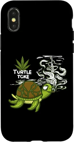 Vista 4 de iPhone 15 Fumar High Turtle Funny Weed 420 Marihuana Joint Stoner Case