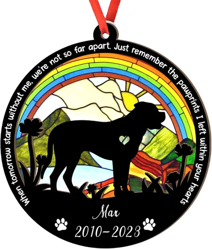 Vista 41 de Adorno personalizado para atrapasoles de sabueso afgano, adorno de Navidad de sabueso afgano, regalo para perro amante, sabueso afgano conmemorativo