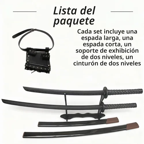 Vista 8 de 2PCS High-Toughness Polypropylene Training Martial Practice Katana Plastic Sword Unsharp with Stand and Belt