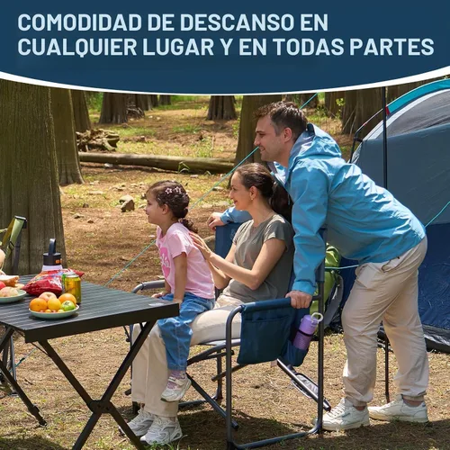 Vista 9 de TIMBER RIDGE Silla de directores extra ancha, sillas de camping plegables